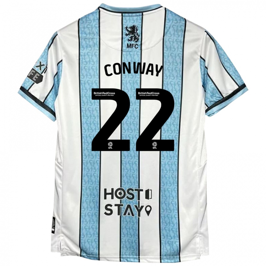 Dzieci Tommy Conway #22 Biało-Niebieski Wyjazdowa Koszulka 2024/25 Koszulki Klubowe