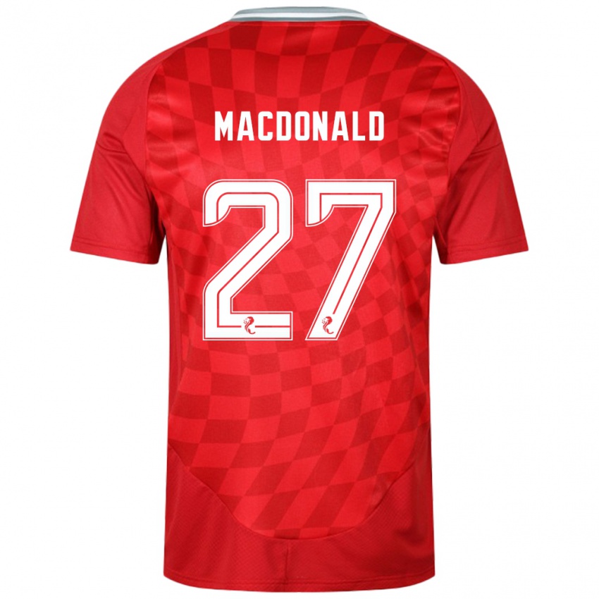 Męski Angus Macdonald #27 Czerwony Domowa Koszulka 2024/25 Koszulki Klubowe