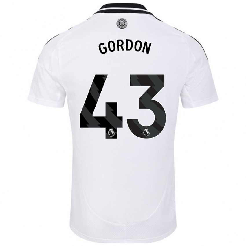 Męski Lemar Gordon #43 Biały Domowa Koszulka 2024/25 Koszulki Klubowe