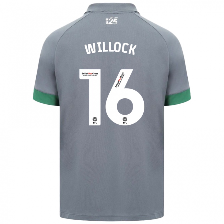 Męski Chris Willock #16 Ciemnoszary Wyjazdowa Koszulka 2024/25 Koszulki Klubowe