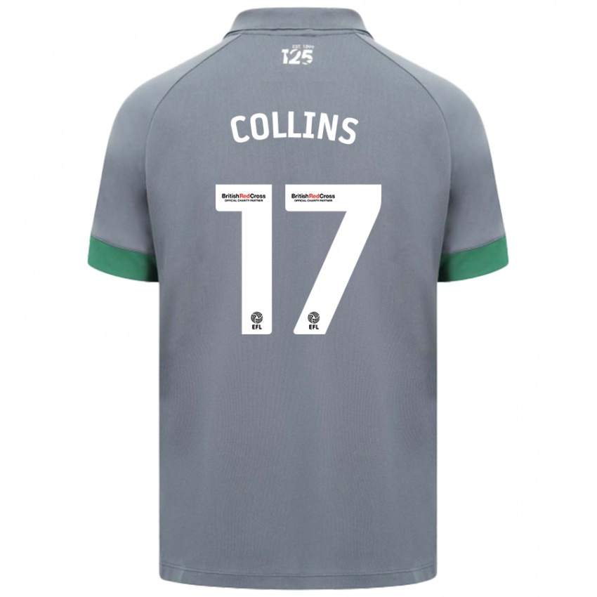 Męski Jamilu Collins #17 Ciemnoszary Wyjazdowa Koszulka 2024/25 Koszulki Klubowe