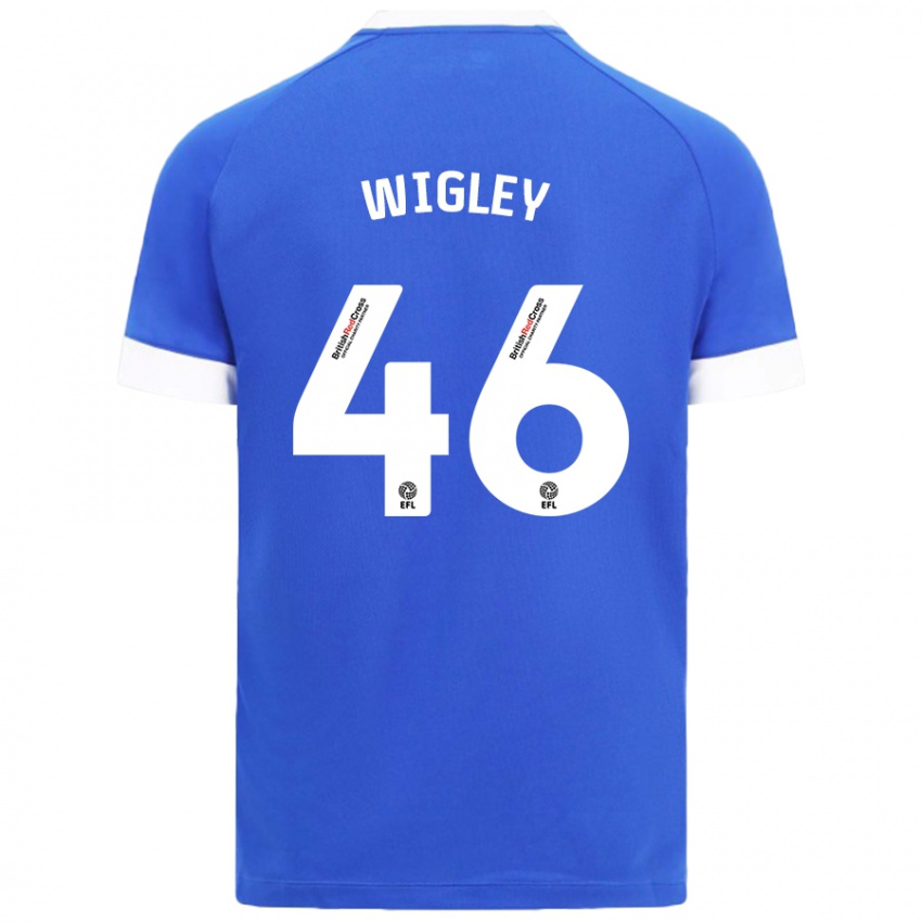 Kobiety Morgan Wigley #46 Błękitny Niebo Domowa Koszulka 2024/25 Koszulki Klubowe