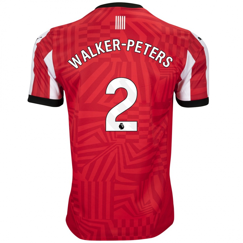 Kobiety Kyle Walker-Peters #2 Czerwony Biały Domowa Koszulka 2024/25 Koszulki Klubowe