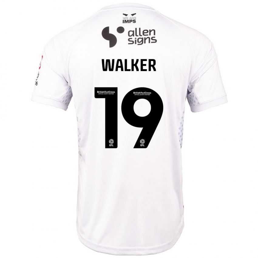 Kobiety Tyler Walker #19 Czerwony Biały Wyjazdowa Koszulka 2024/25 Koszulki Klubowe