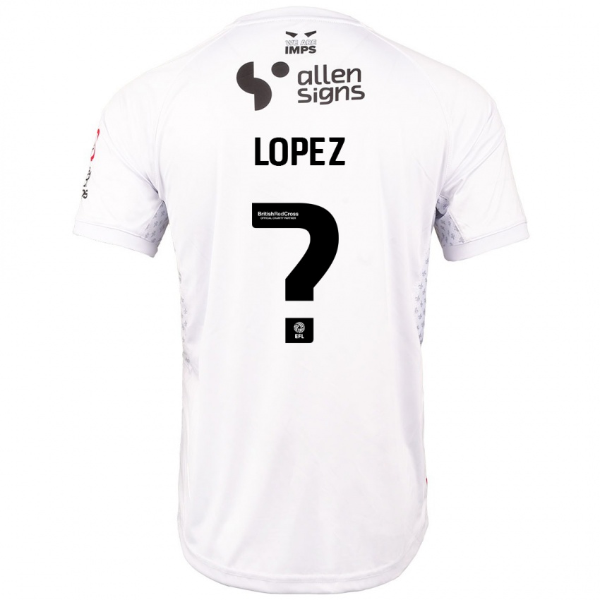 Kobiety Jersey Lopez #0 Czerwony Biały Wyjazdowa Koszulka 2024/25 Koszulki Klubowe