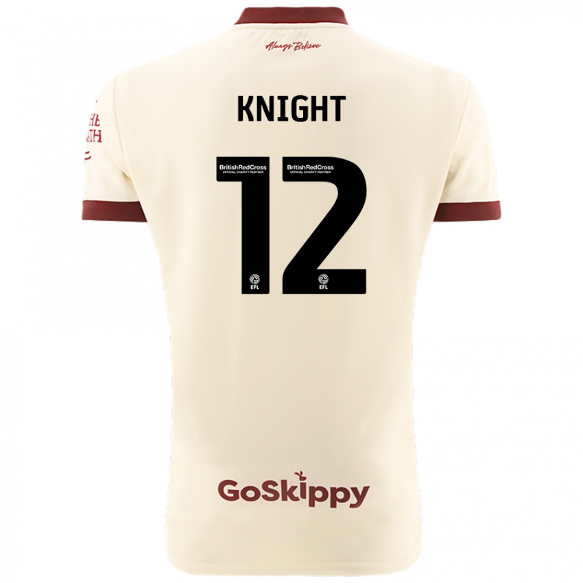 Kobiety Jason Knight #12 Kremowy Biały Wyjazdowa Koszulka 2024/25 Koszulki Klubowe