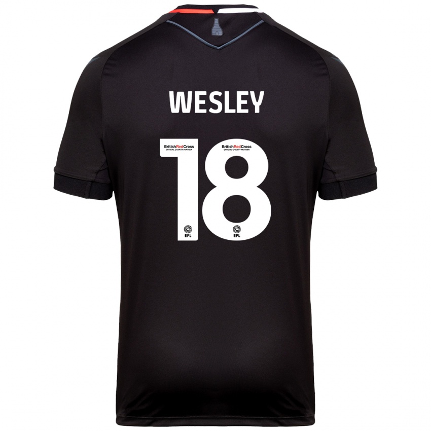 Kobiety Wesley Moraes #18 Czarny Wyjazdowa Koszulka 2024/25 Koszulki Klubowe