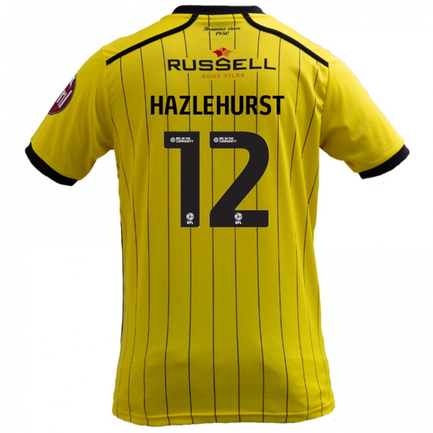 Dzieci Jack Hazlehurst #12 Żółty Domowa Koszulka 2024/25 Koszulki Klubowe