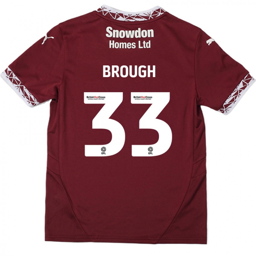 Dzieci Patrick Brough #33 Burgundowy Domowa Koszulka 2024/25 Koszulki Klubowe