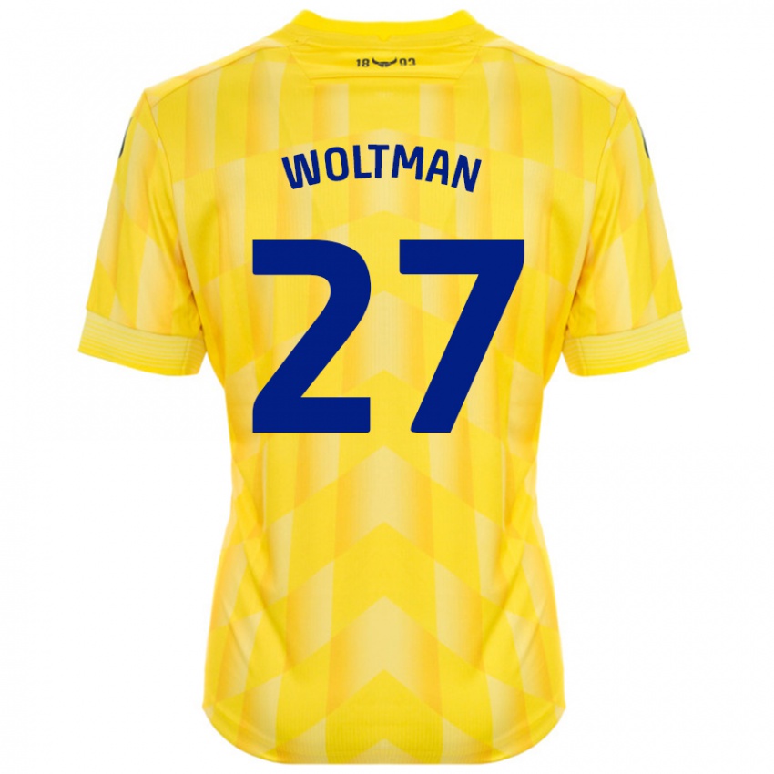 Dzieci Max Woltman #27 Żółty Domowa Koszulka 2024/25 Koszulki Klubowe