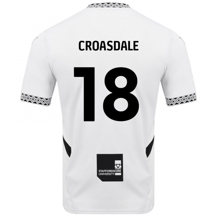 Dzieci Ryan Croasdale #18 Biały Domowa Koszulka 2024/25 Koszulki Klubowe