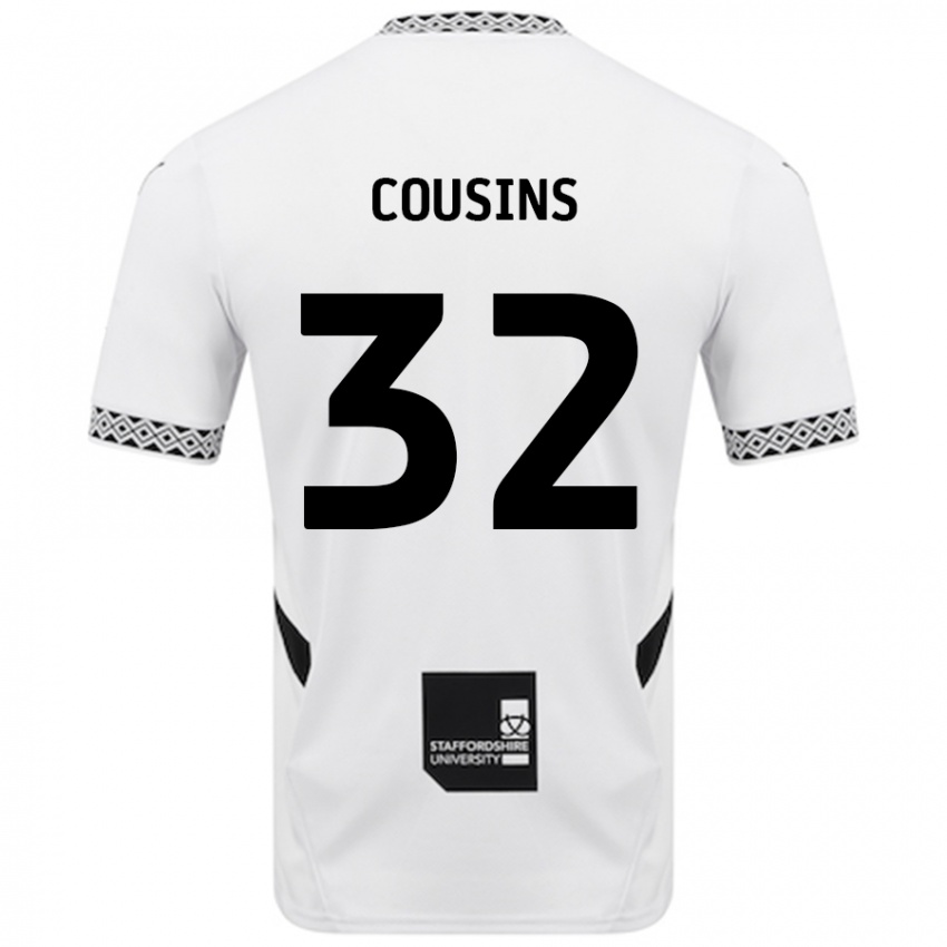 Dzieci Logan Cousins #32 Biały Domowa Koszulka 2024/25 Koszulki Klubowe