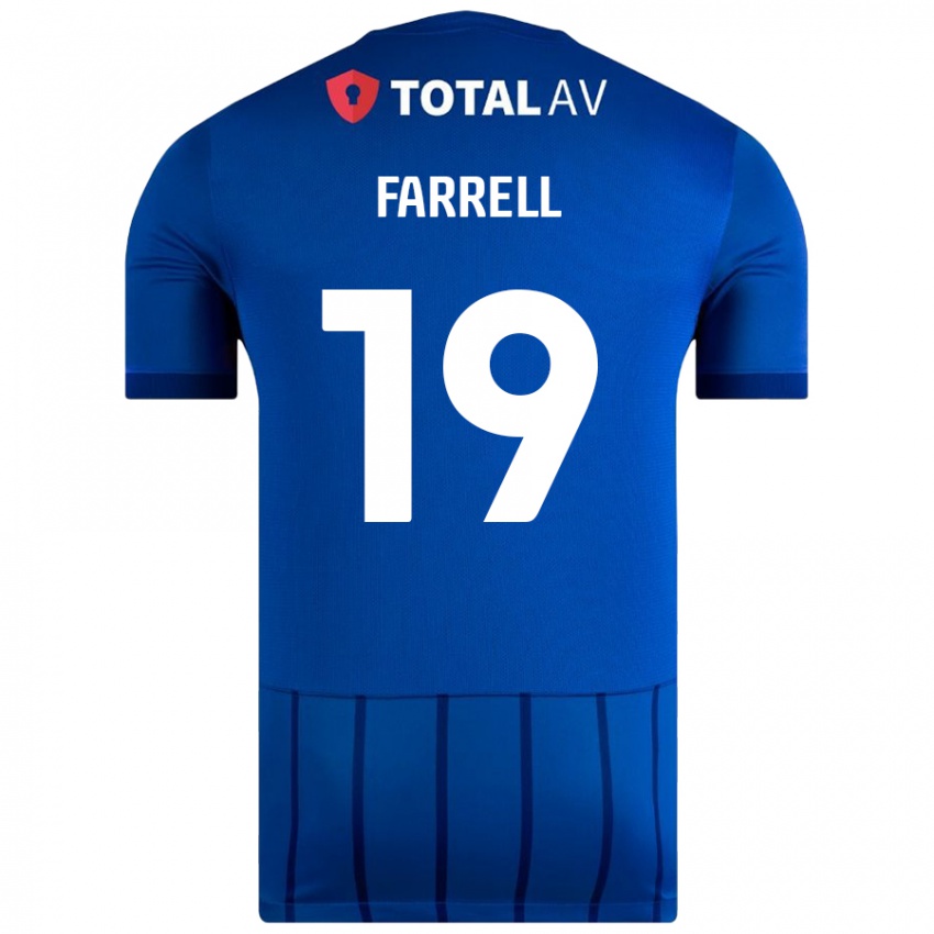 Dzieci Jacob Farrell #19 Niebieski Domowa Koszulka 2024/25 Koszulki Klubowe