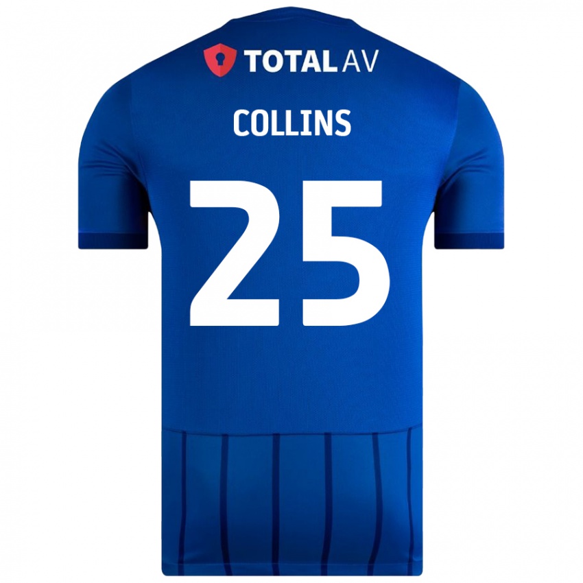 Dzieci Izzy Collins #25 Niebieski Domowa Koszulka 2024/25 Koszulki Klubowe