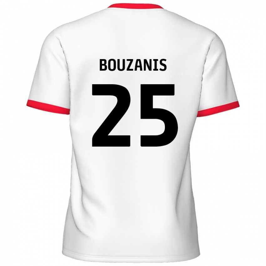 Dzieci Dean Bouzanis #25 Biały Czerwony Domowa Koszulka 2024/25 Koszulki Klubowe