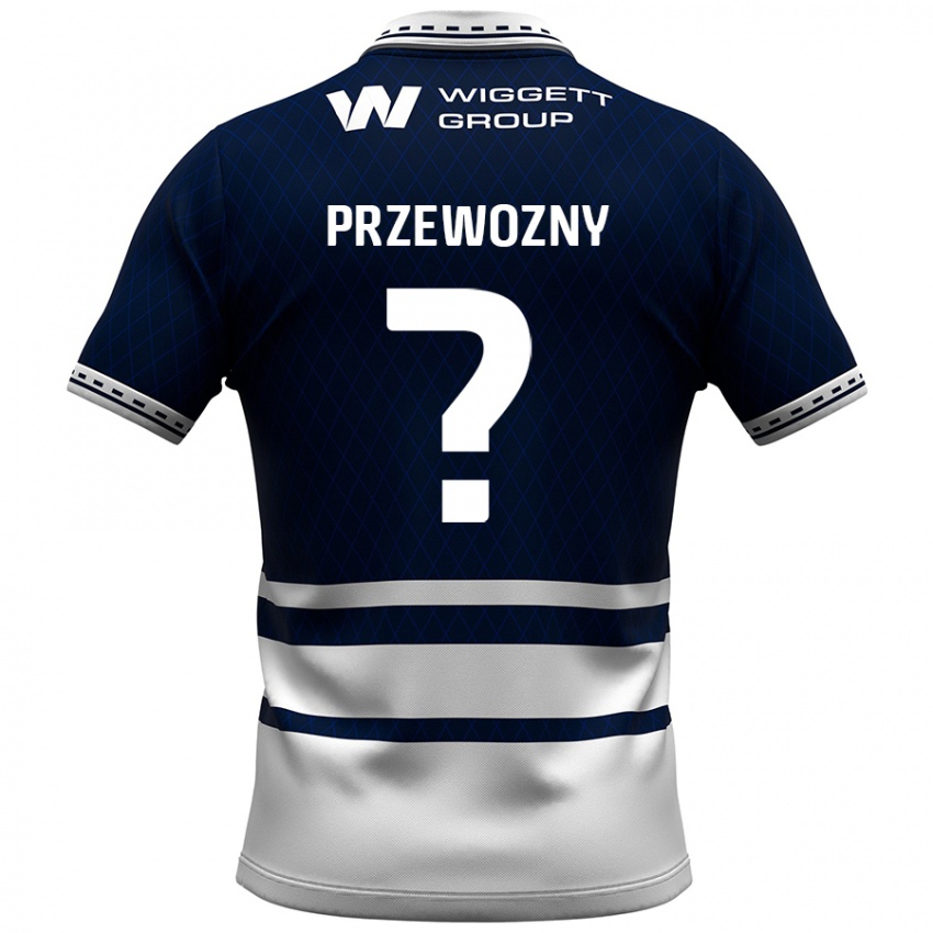 Dzieci Jakub Przewozny #0 Granatowy Biały Domowa Koszulka 2024/25 Koszulki Klubowe