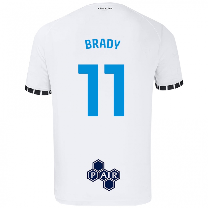 Dzieci Robbie Brady #11 Biały Domowa Koszulka 2024/25 Koszulki Klubowe