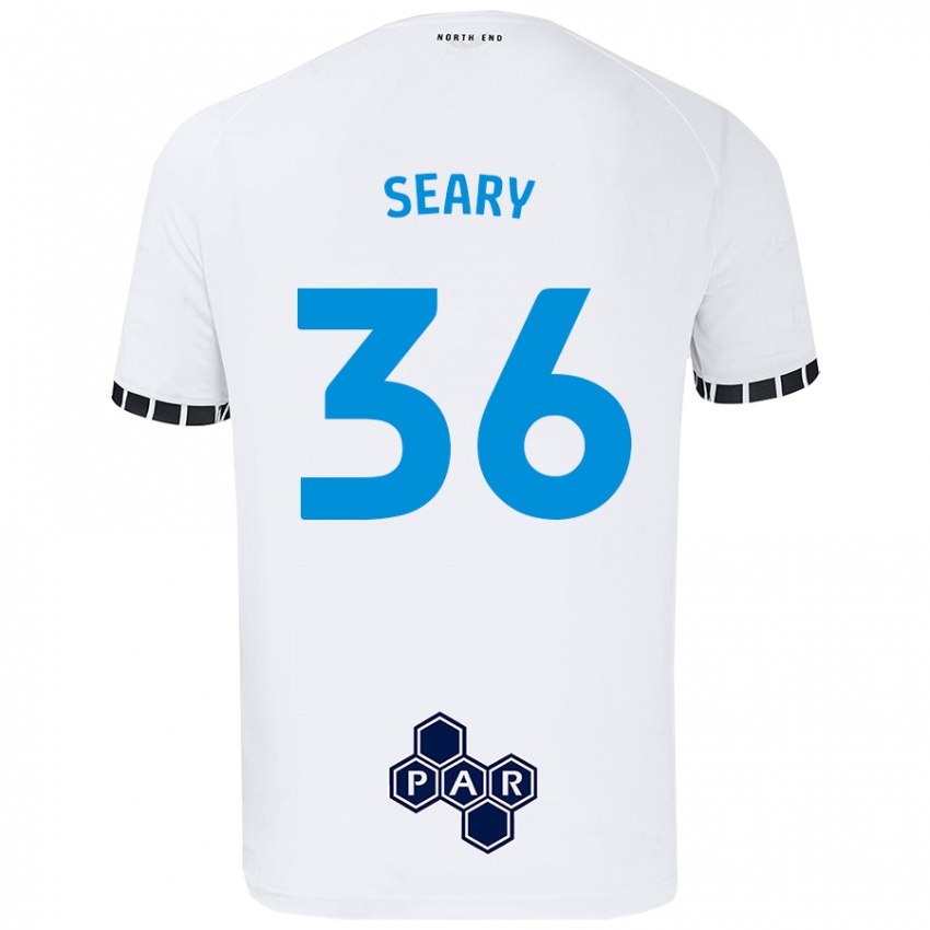 Dzieci Josh Seary #36 Biały Domowa Koszulka 2024/25 Koszulki Klubowe