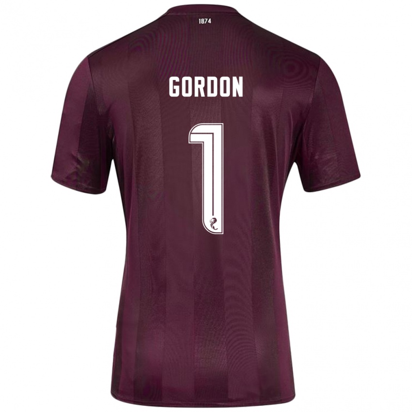 Dzieci Craig Gordon #1 Burgundowy Domowa Koszulka 2024/25 Koszulki Klubowe