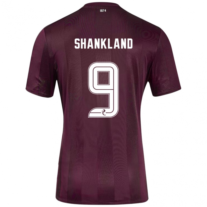 Dzieci Lawrence Shankland #9 Burgundowy Domowa Koszulka 2024/25 Koszulki Klubowe