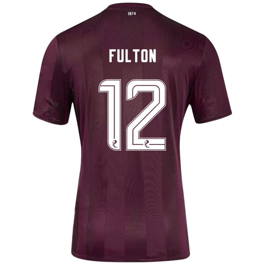 Dzieci Ryan Fulton #12 Burgundowy Domowa Koszulka 2024/25 Koszulki Klubowe