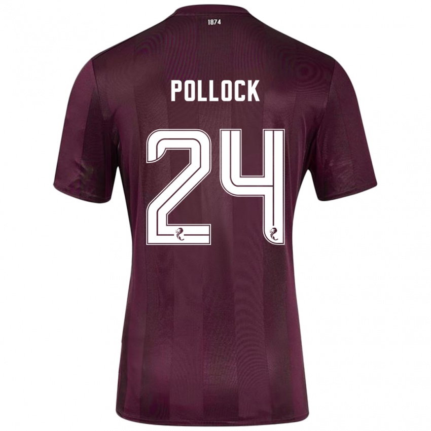 Dzieci Finlay Pollock #24 Burgundowy Domowa Koszulka 2024/25 Koszulki Klubowe