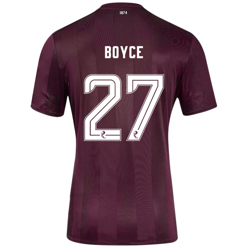 Dzieci Liam Boyce #27 Burgundowy Domowa Koszulka 2024/25 Koszulki Klubowe