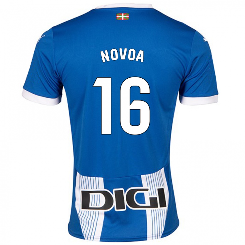 Dzieci Hugo Novoa #16 Niebieski Domowa Koszulka 2024/25 Koszulki Klubowe