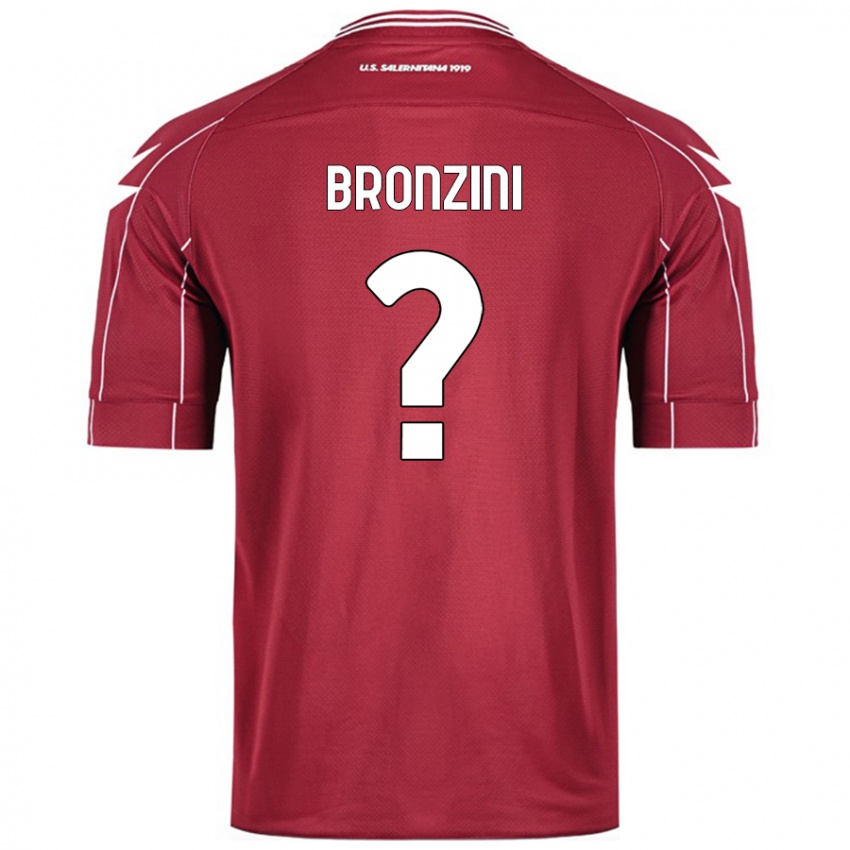 Dzieci Luca Bronzini #0 Burgundowy Domowa Koszulka 2024/25 Koszulki Klubowe