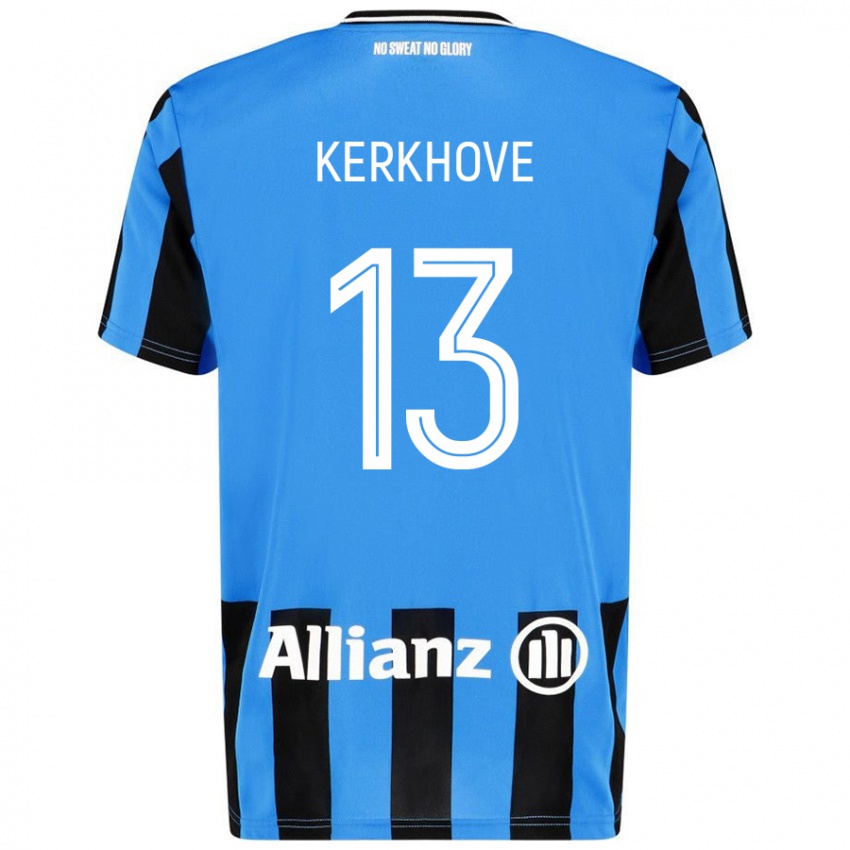 Dzieci Angel Kerkhove #13 Niebieski Czarny Domowa Koszulka 2024/25 Koszulki Klubowe