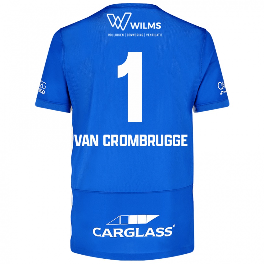 Dzieci Hendrik Van Crombrugge #1 Niebieski Domowa Koszulka 2024/25 Koszulki Klubowe