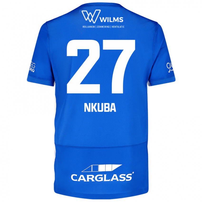 Dzieci Ken Nkuba #27 Niebieski Domowa Koszulka 2024/25 Koszulki Klubowe