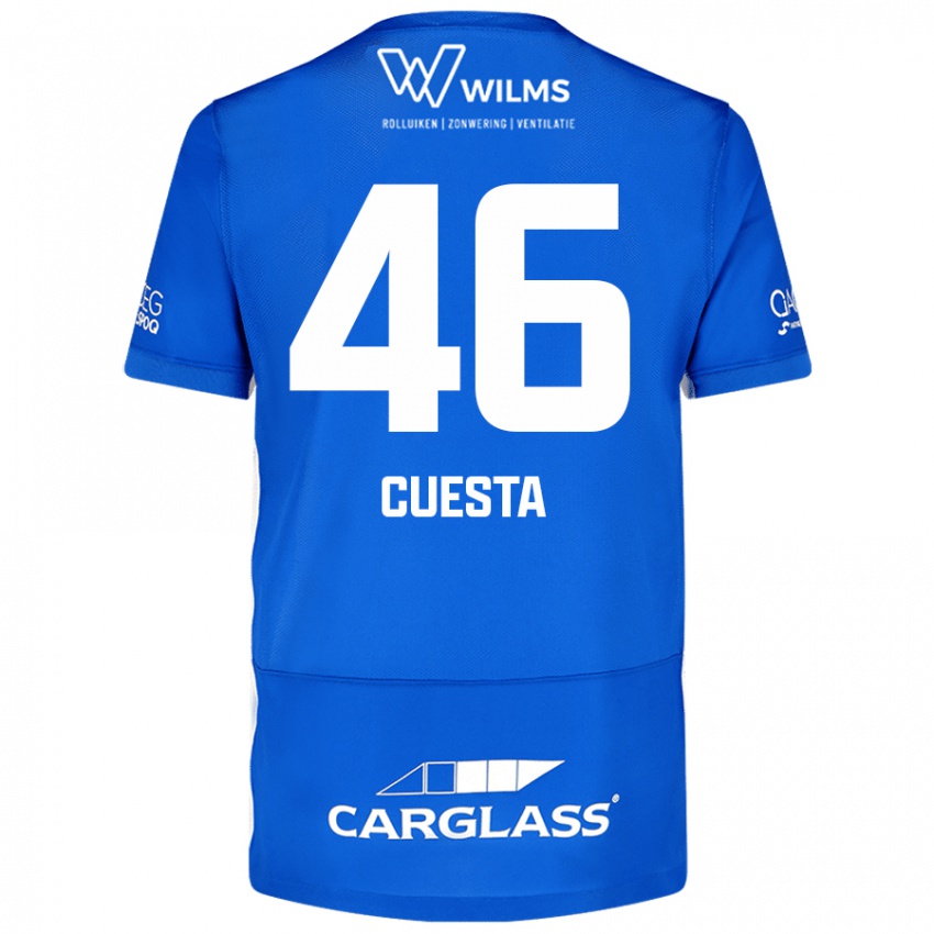 Dzieci Carlos Cuesta #46 Niebieski Domowa Koszulka 2024/25 Koszulki Klubowe