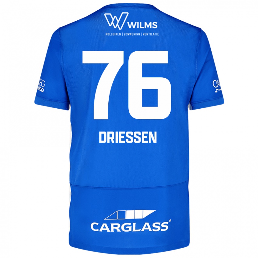 Dzieci Jelle Driessen #76 Niebieski Domowa Koszulka 2024/25 Koszulki Klubowe