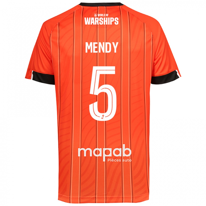 Dzieci Benjamin Mendy #5 Pomarańczowy Domowa Koszulka 2024/25 Koszulki Klubowe