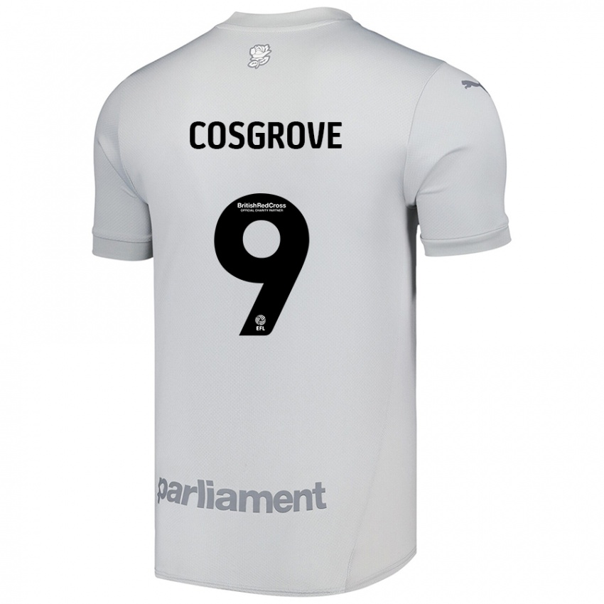 Dzieci Sam Cosgrove #9 Srebrny Szary Wyjazdowa Koszulka 2024/25 Koszulki Klubowe