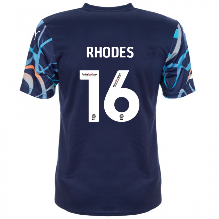 Dzieci Jordan Rhodes #16 Granatowy Wyjazdowa Koszulka 2024/25 Koszulki Klubowe