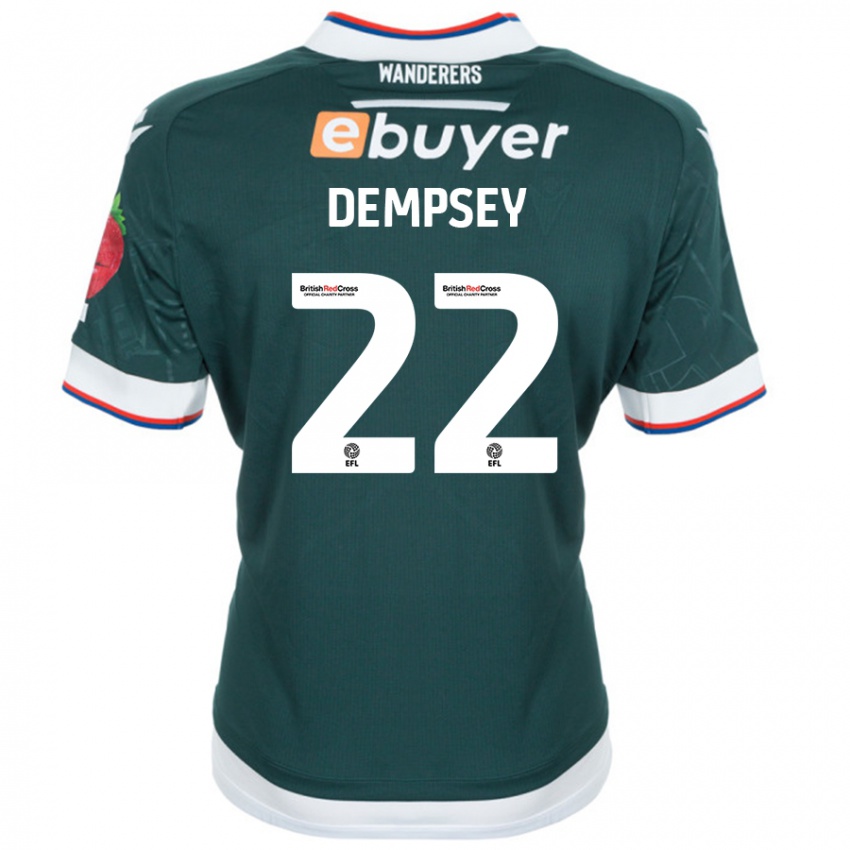 Dzieci Kyle Dempsey #22 Ciemnozielony Wyjazdowa Koszulka 2024/25 Koszulki Klubowe