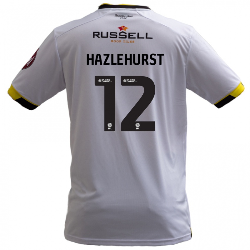 Dzieci Jack Hazlehurst #12 Biały Wyjazdowa Koszulka 2024/25 Koszulki Klubowe