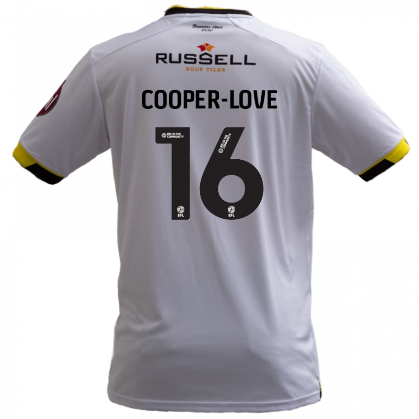 Dzieci Jack Cooper-Love #16 Biały Wyjazdowa Koszulka 2024/25 Koszulki Klubowe