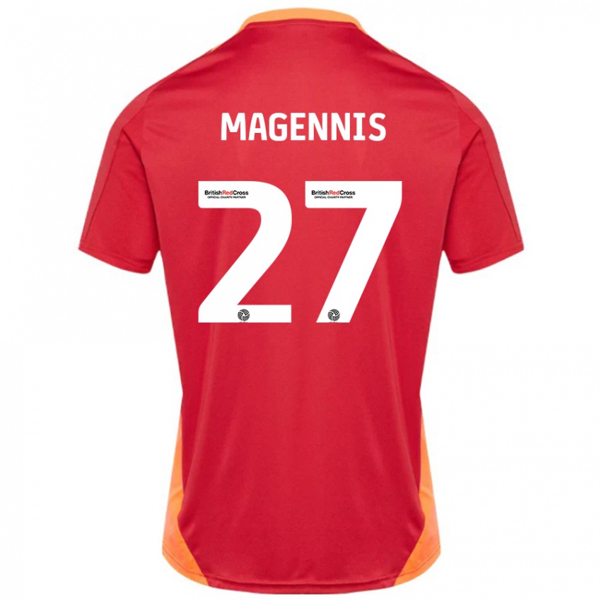 Dzieci Josh Magennis #27 Niebieski Złamana Biel Wyjazdowa Koszulka 2024/25 Koszulki Klubowe