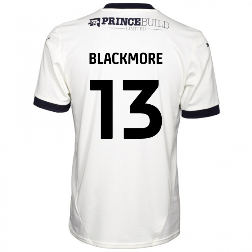 Dzieci Will Blackmore #13 Łamana Biel Czarny Wyjazdowa Koszulka 2024/25 Koszulki Klubowe