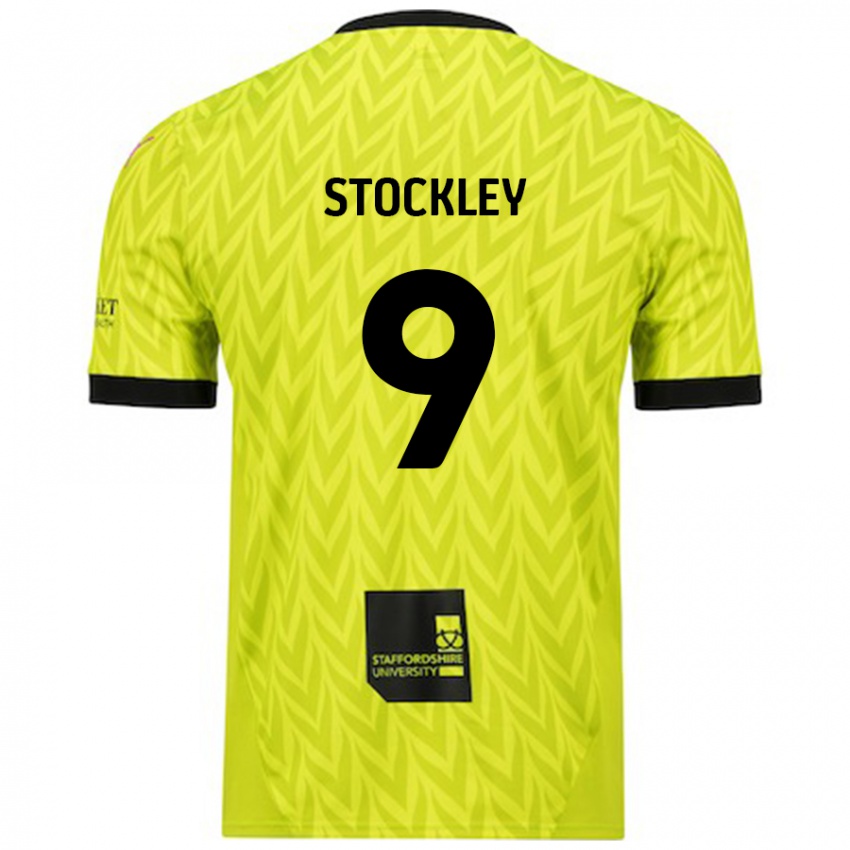 Dzieci Jayden Stockley #9 Fluorescencyjny Zielony Wyjazdowa Koszulka 2024/25 Koszulki Klubowe