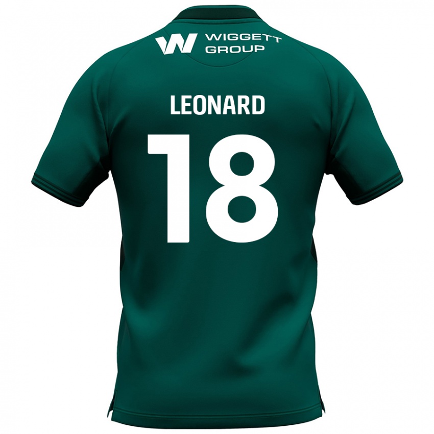 Dzieci Ryan Leonard #18 Zielony Wyjazdowa Koszulka 2024/25 Koszulki Klubowe