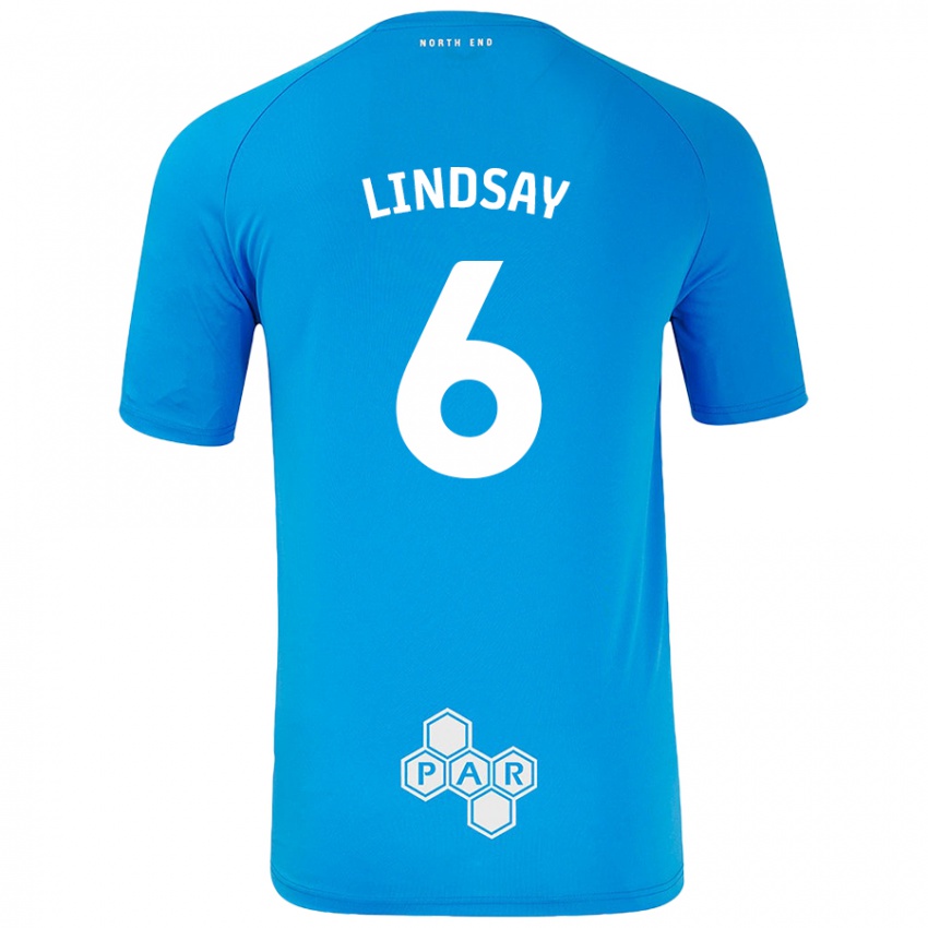 Dzieci Liam Lindsay #6 Niebieski Wyjazdowa Koszulka 2024/25 Koszulki Klubowe