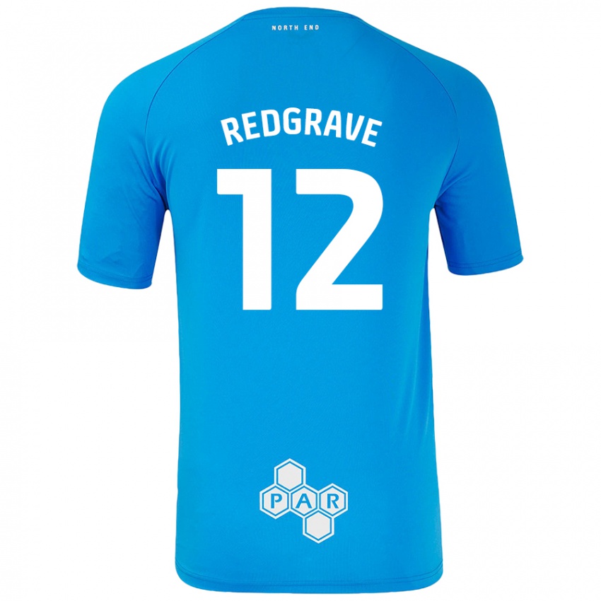 Dzieci Jodie Redgrave #12 Niebieski Wyjazdowa Koszulka 2024/25 Koszulki Klubowe