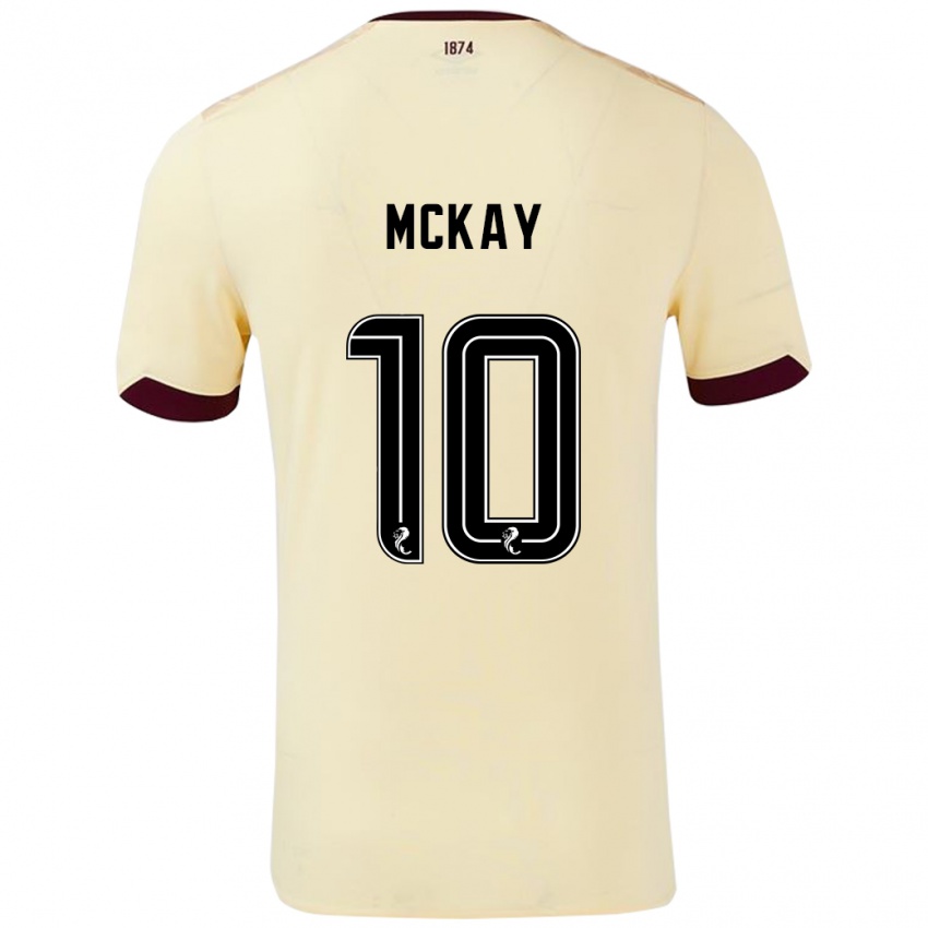 Dzieci Barrie Mckay #10 Kremowy Burgundowy Wyjazdowa Koszulka 2024/25 Koszulki Klubowe