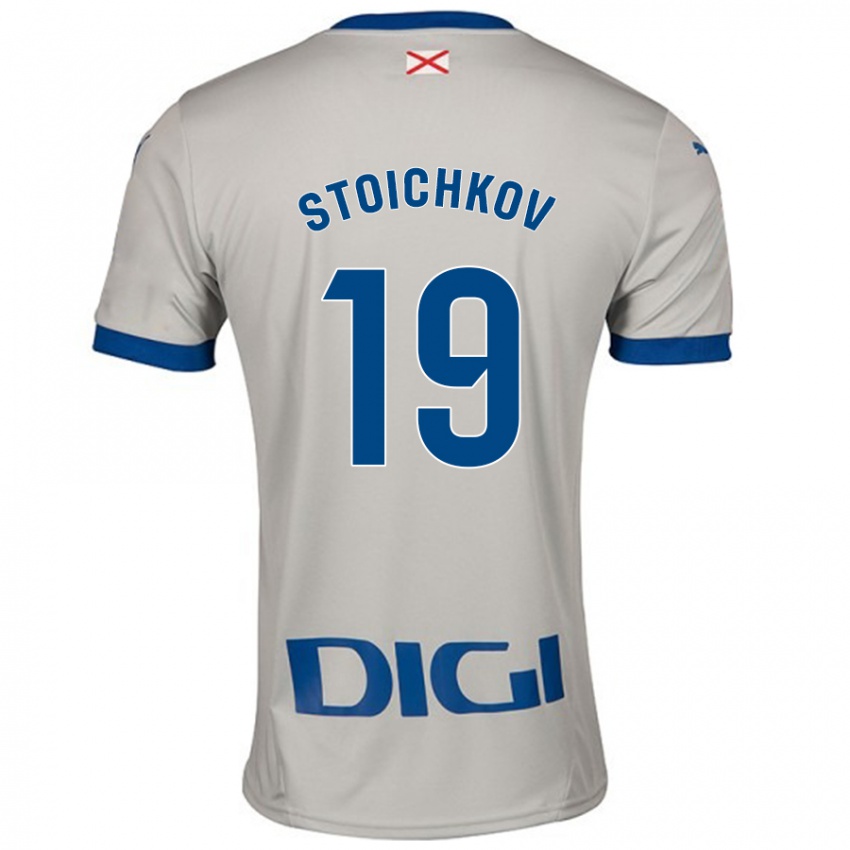 Dzieci Stoichkov #19 Jasnoszary Wyjazdowa Koszulka 2024/25 Koszulki Klubowe