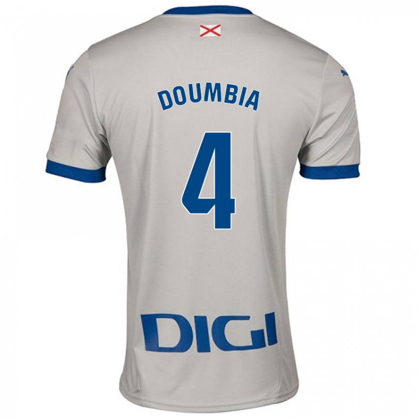 Dzieci Daouda Doumbia #4 Jasnoszary Wyjazdowa Koszulka 2024/25 Koszulki Klubowe