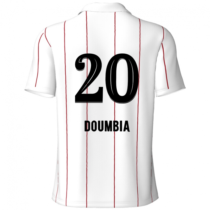 Dzieci Mahamadou Doumbia #20 Biały Czarny Wyjazdowa Koszulka 2024/25 Koszulki Klubowe